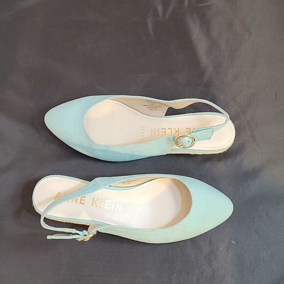 BRAND NEW ANNE KLEIN ESPADRILLE WEDGE SUEDE FLAT PUMP - Picture 13 of 16